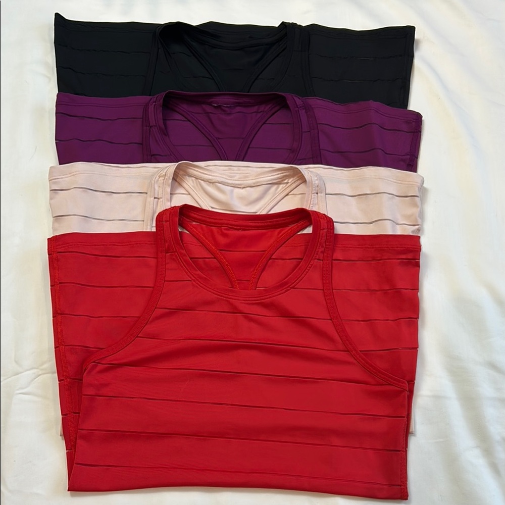 Athleta Tank Tops- Red, Purple, Black, Cream
